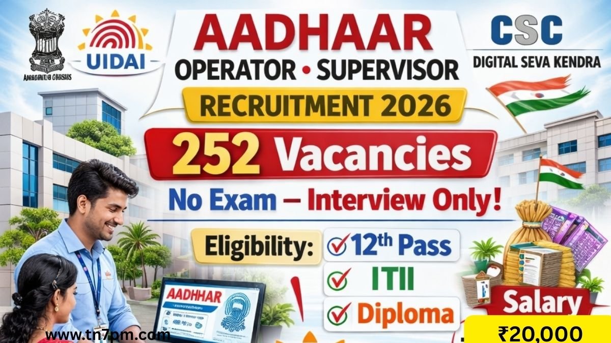 Aadhaar Operator Supervisor Recruitment