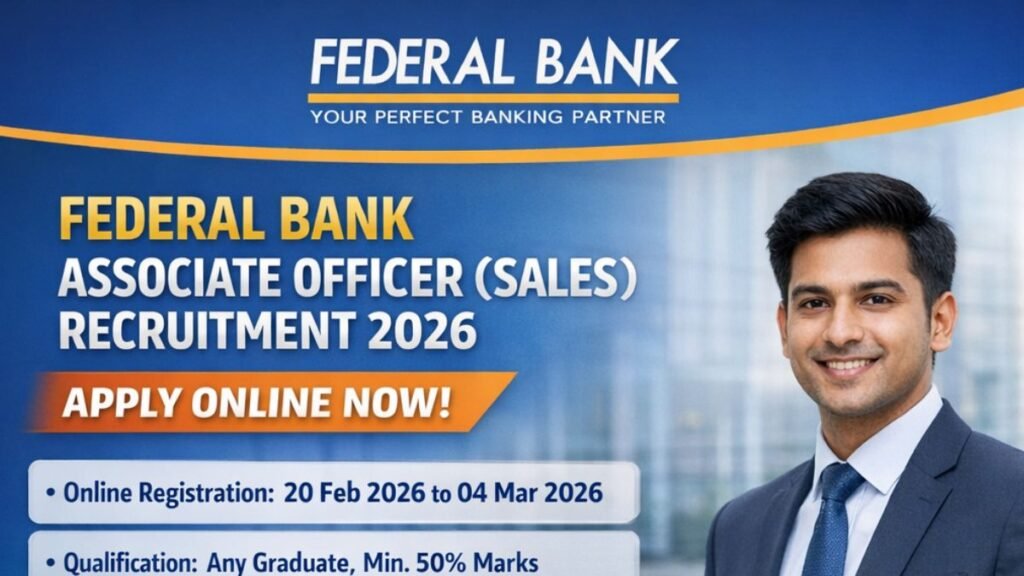 Federal Bank Associate Officer Sales Recruitment