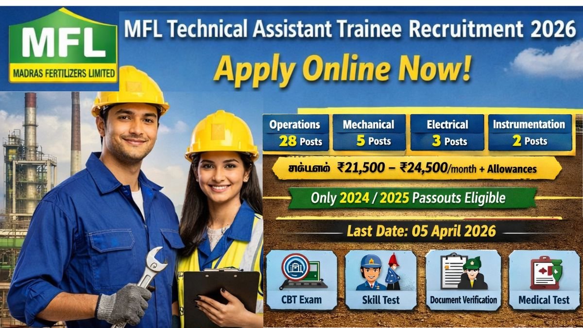 MFL Technical Assistant Trainee Recruitment 2026