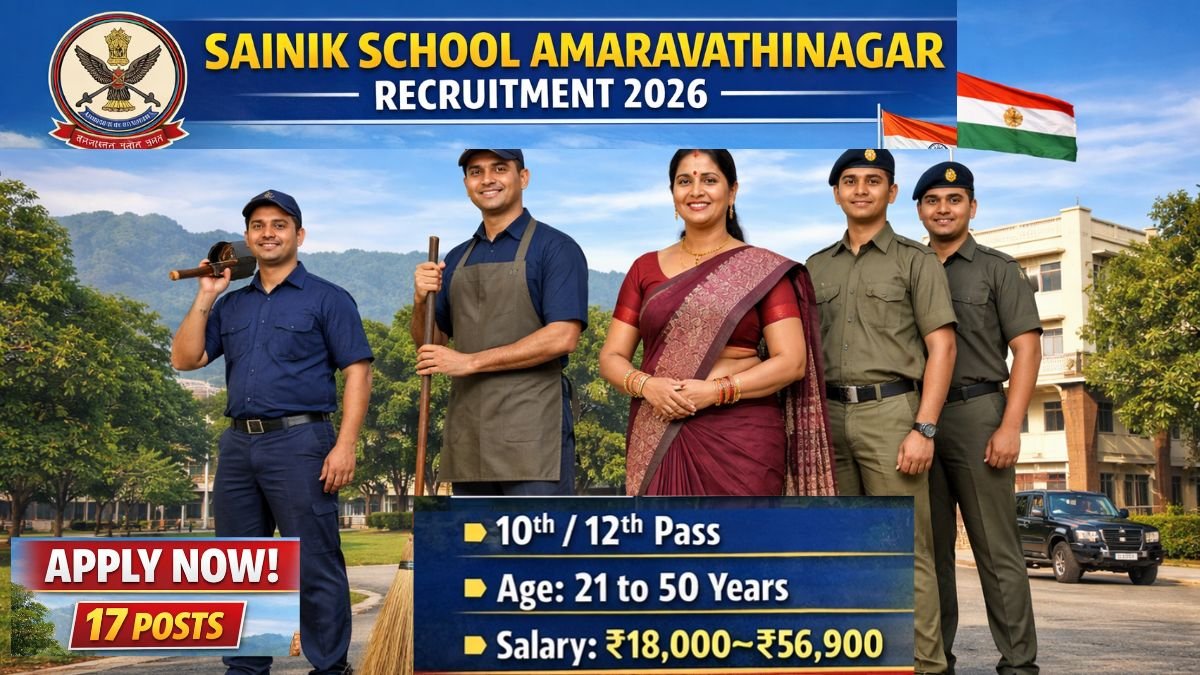 Sainik School Amaravathinagar Recruitment 2026