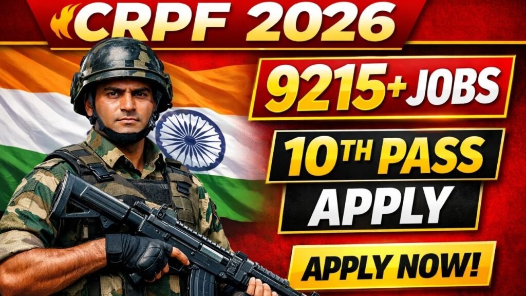 CRPF Jobs 2026 Notification Out