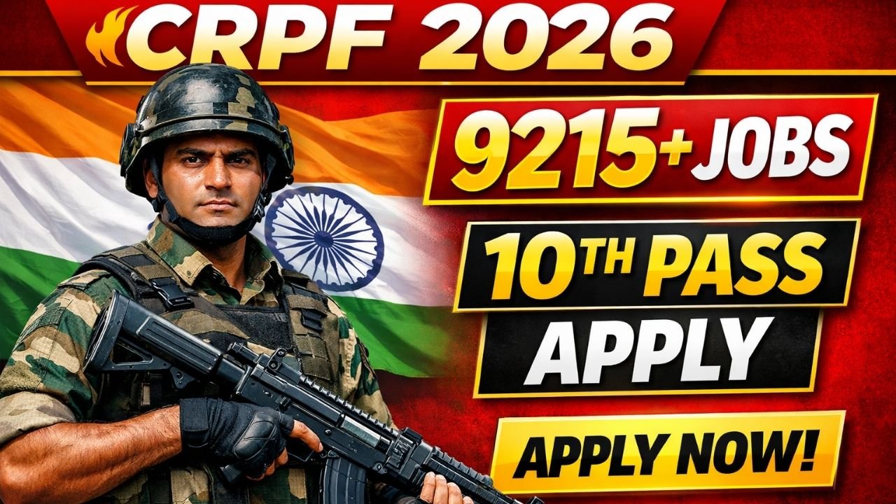 CRPF Jobs 2026 Notification Out