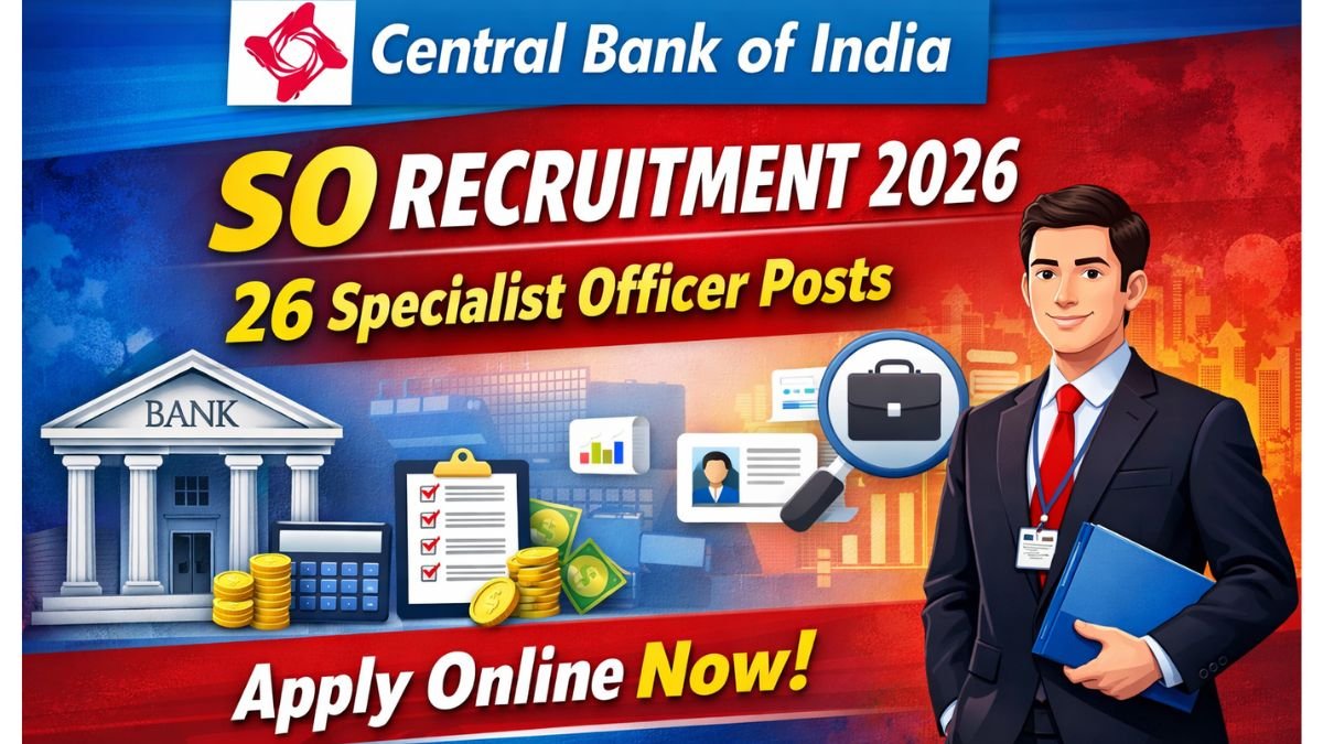 Central Bank of India SO Recruitment 2026