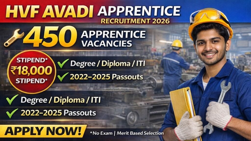 HVF Avadi Apprentice Recruitment 2026