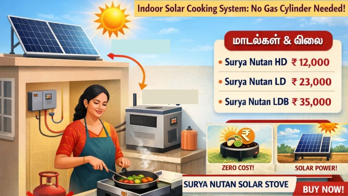 Indoor Solar Cooking System No Gas Cylinder Needed