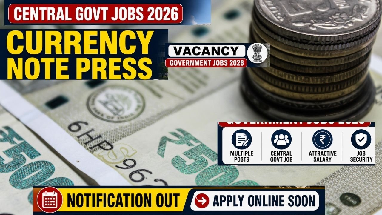Currency Note Press Vacancy