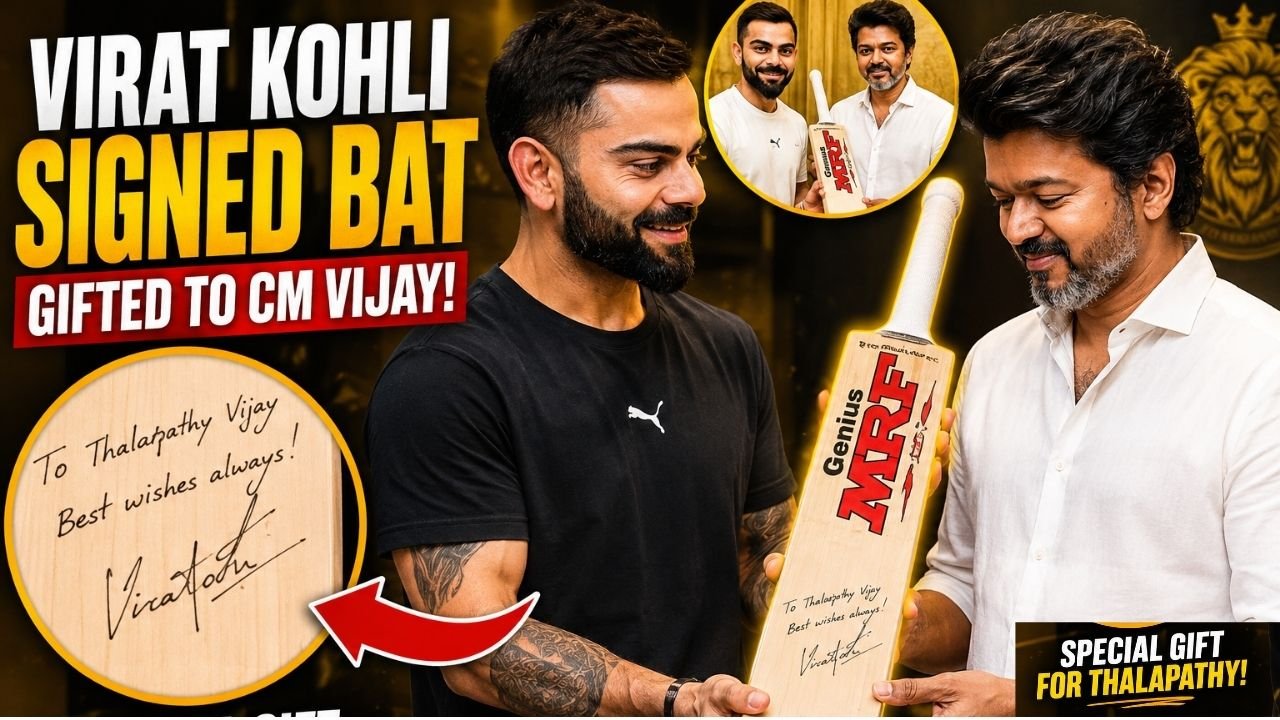 Virat Kohli Signed Cricket bat